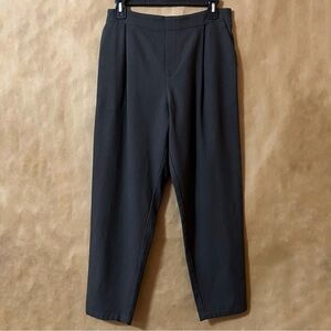 Evam Eva | Cotton Double Cloth Tuck Pants High Rise Pull-On Pleated Grey Size M